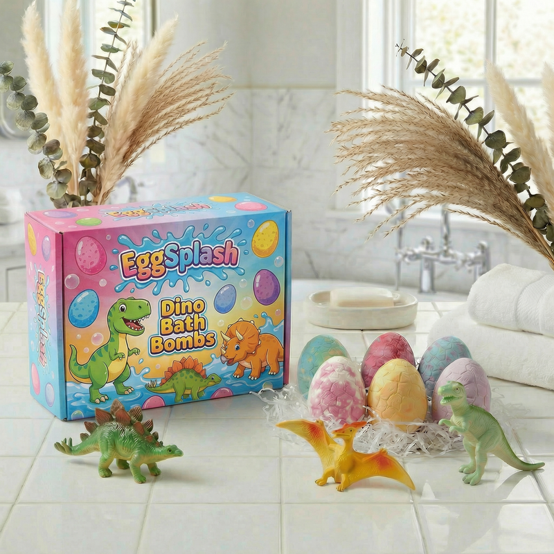 Bombe de Bain Œuf Dinosaure — La Surprise dans le Bain 🦕